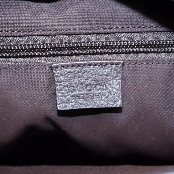 GUCCI GG Canvas Tote Bag Outlet Brown Silver 180450 Auth - Picture 12 of 16
